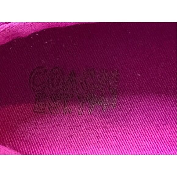 Coach Barrett Q675 Poppy Pink Petal Leather Sneakers Floral Y2K Colorful sz 7B - Picture 6 of 13